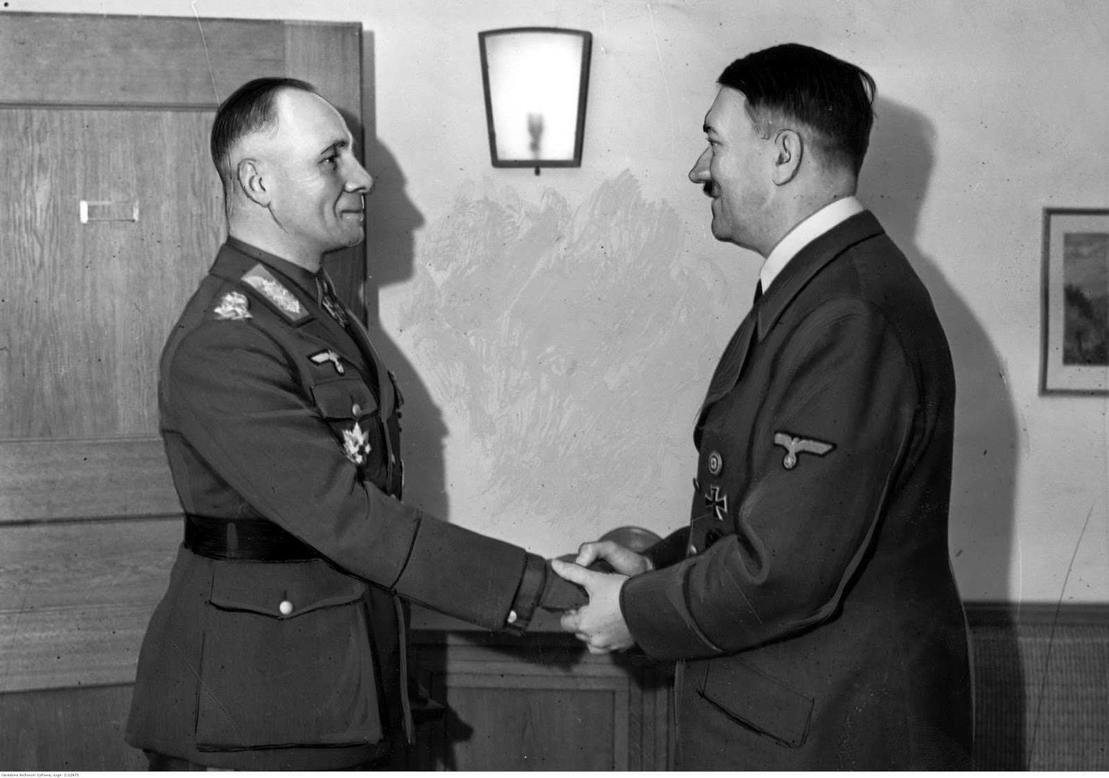 Erwin Rommel receives the Leaves of Oak with Swords to the Cross of the Iron Cross